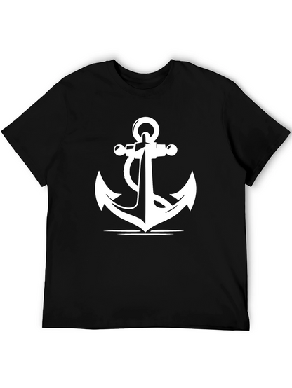 Anchor Graphic Print Black T-Shirt