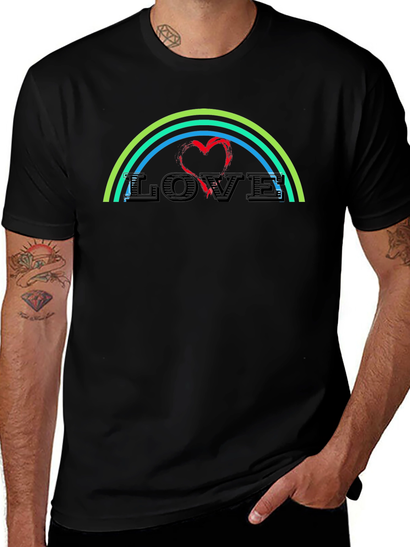 Love Rainbow Graphic T-Shirt