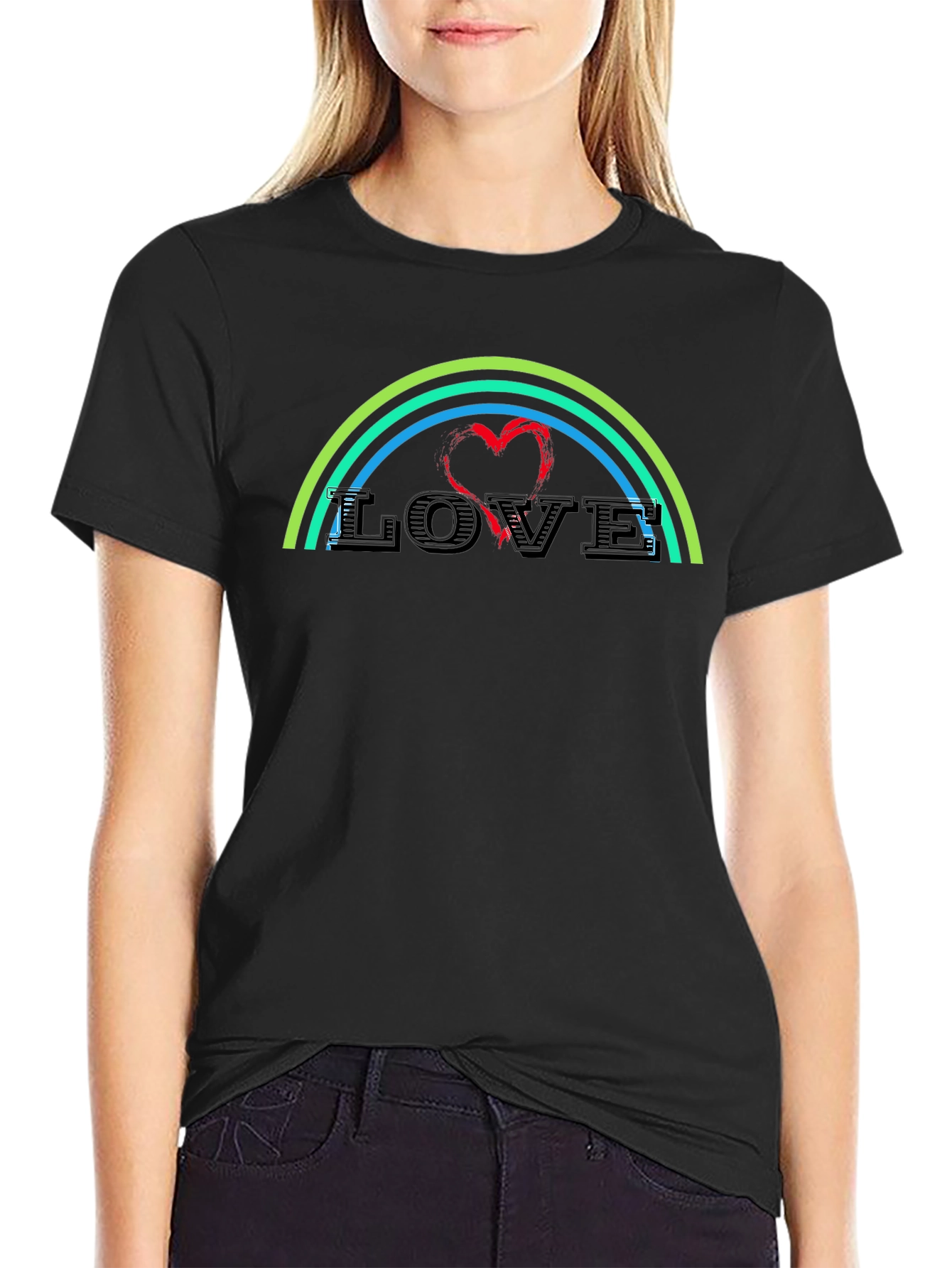 Love Rainbow Graphic T-Shirt