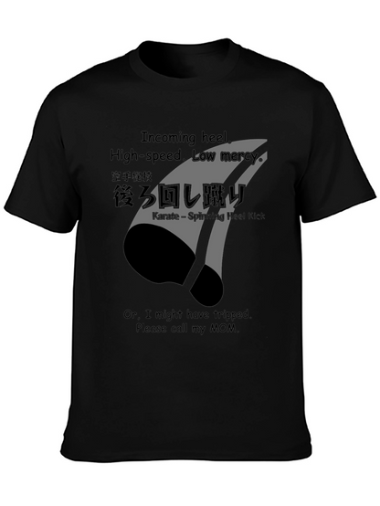 Karate Spinning Heel Kick Graphic Tee - Incoming!