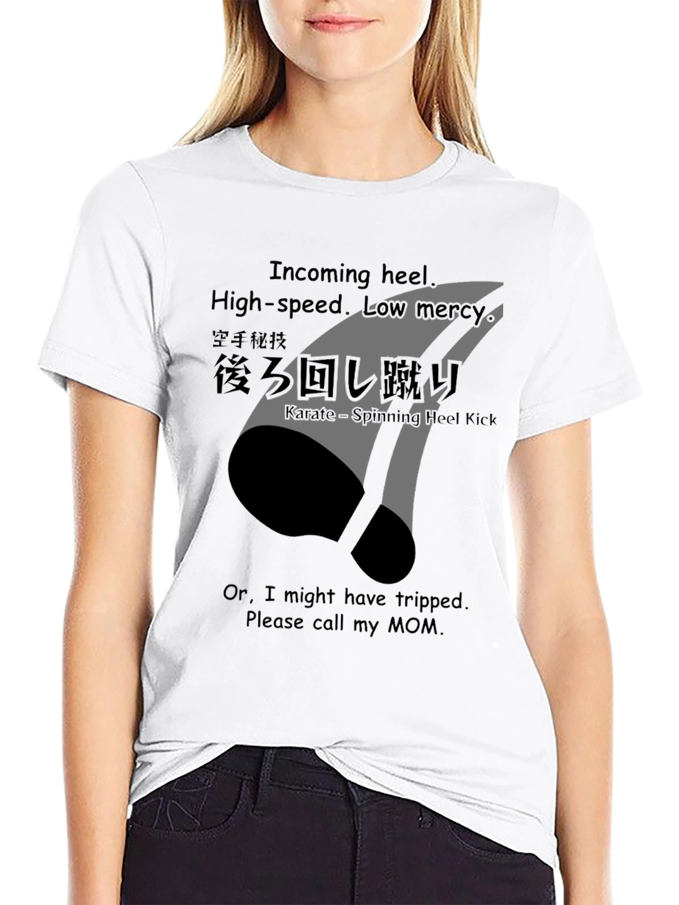 Karate Spinning Heel Kick Graphic Tee - Incoming!