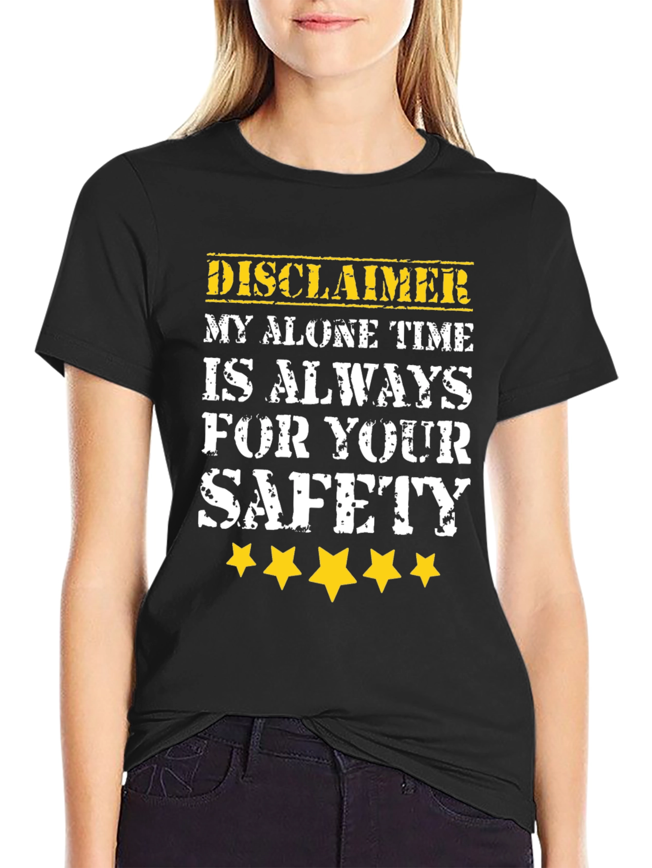 Disclaimer Alone Time Safety T-Shirt