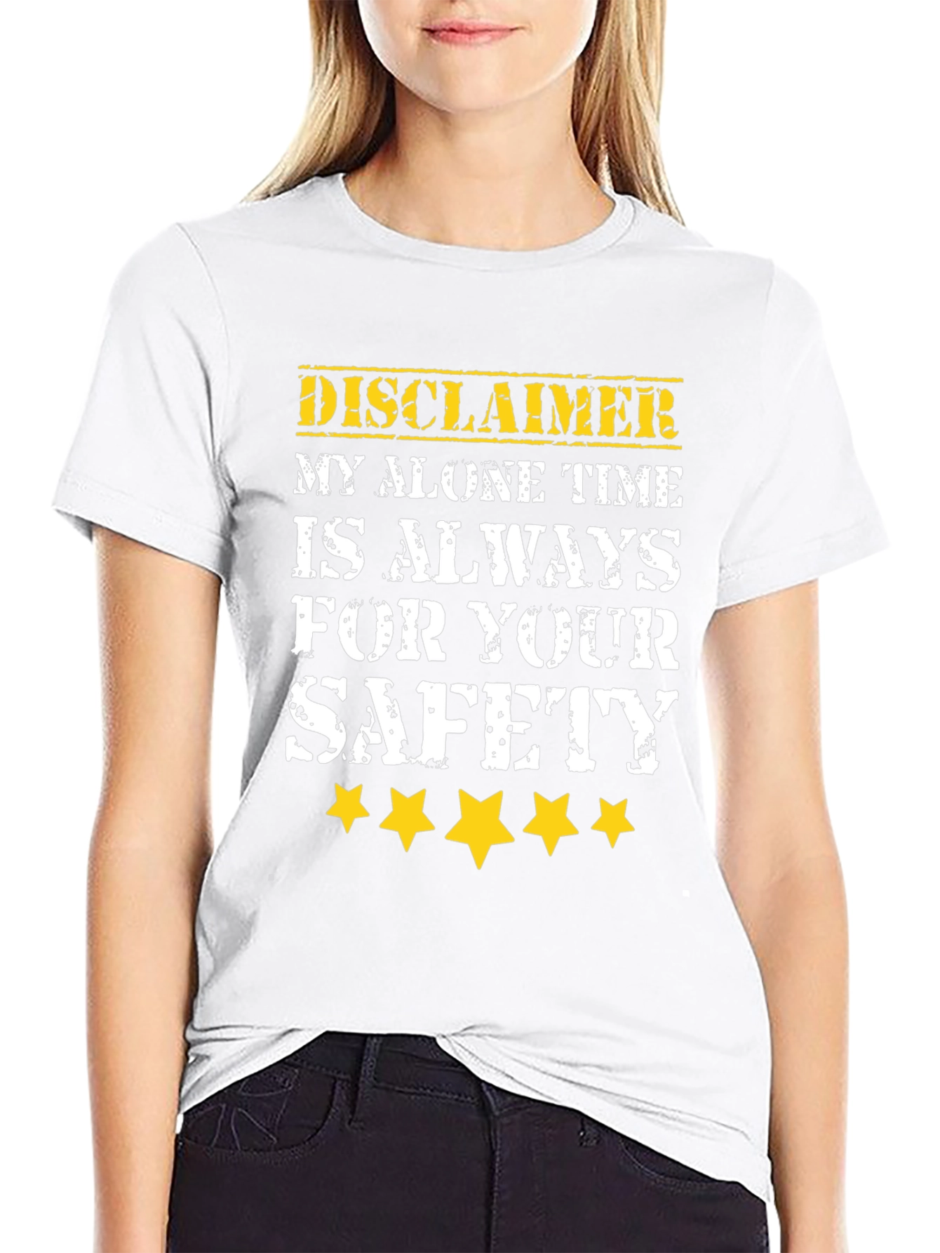 Disclaimer Alone Time Safety T-Shirt