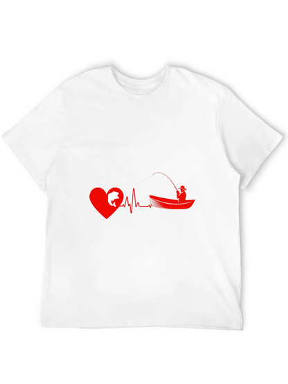 Fishing Heartbeat Graphic T-Shirt - Anglers Passion
