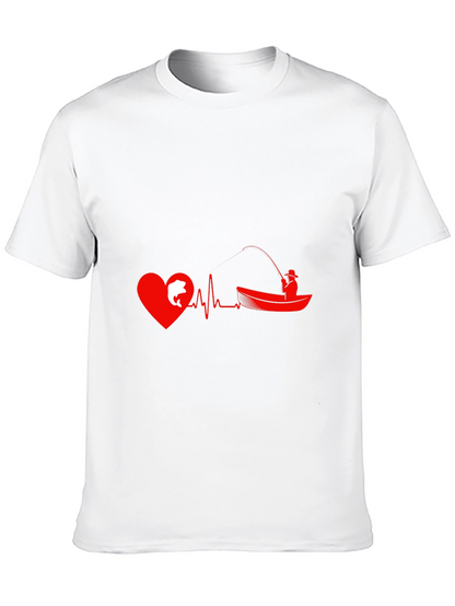 Fishing Heartbeat Graphic T-Shirt - Anglers Passion