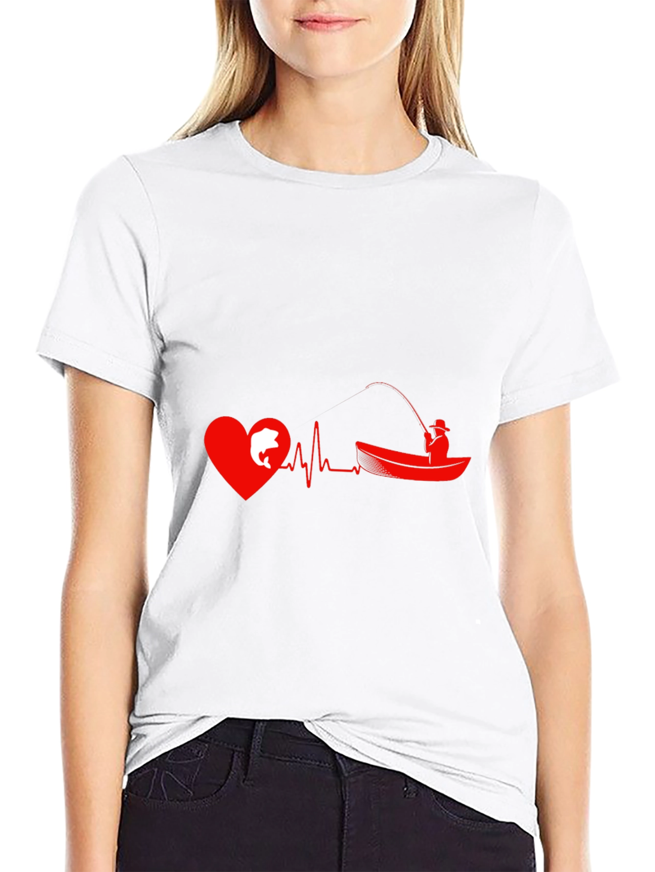 Fishing Heartbeat Graphic T-Shirt - Anglers Passion