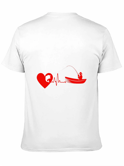 Fishing Heartbeat Graphic T-Shirt - Anglers Passion