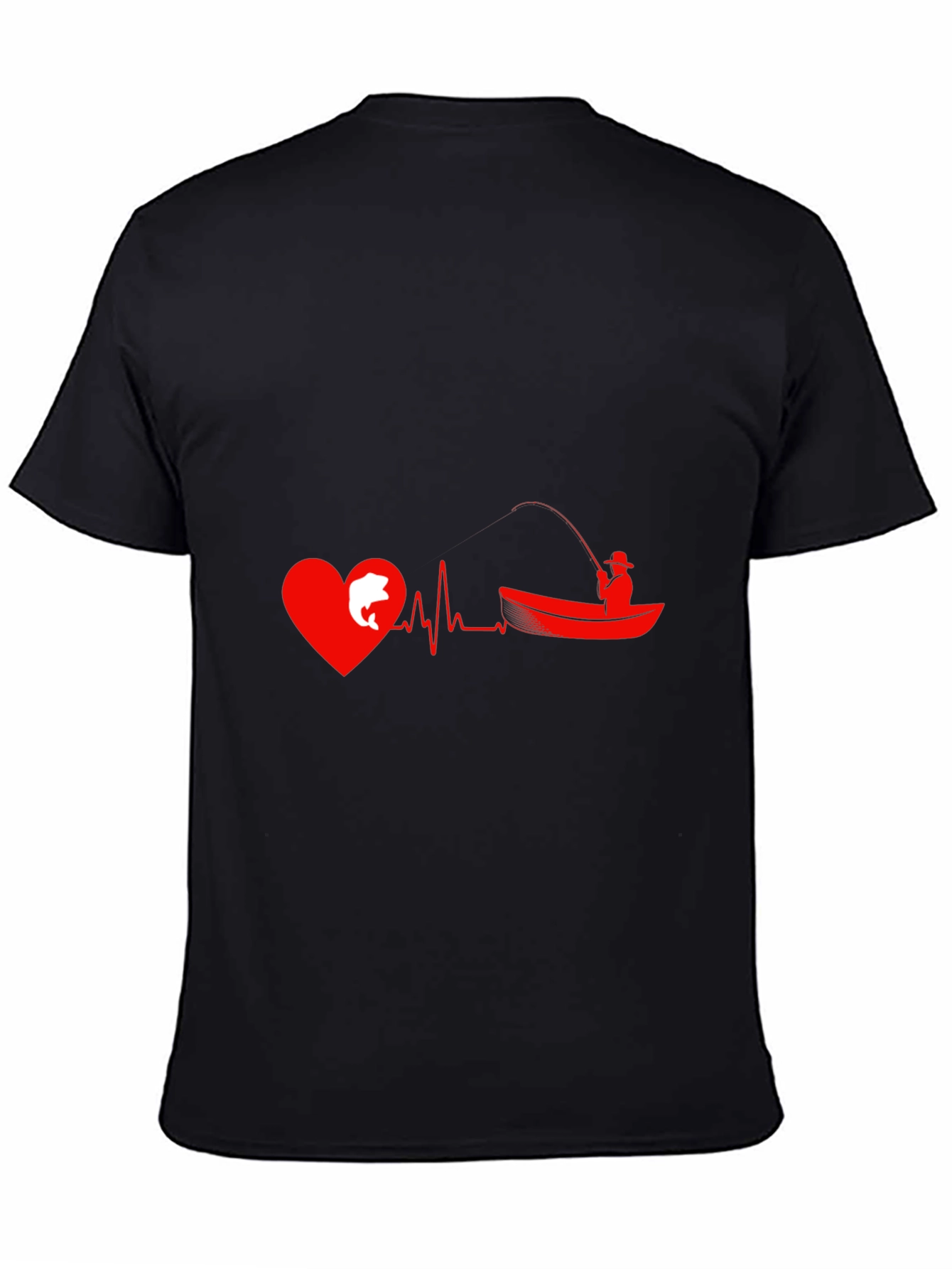 Fishing Heartbeat Graphic T-Shirt - Anglers Passion