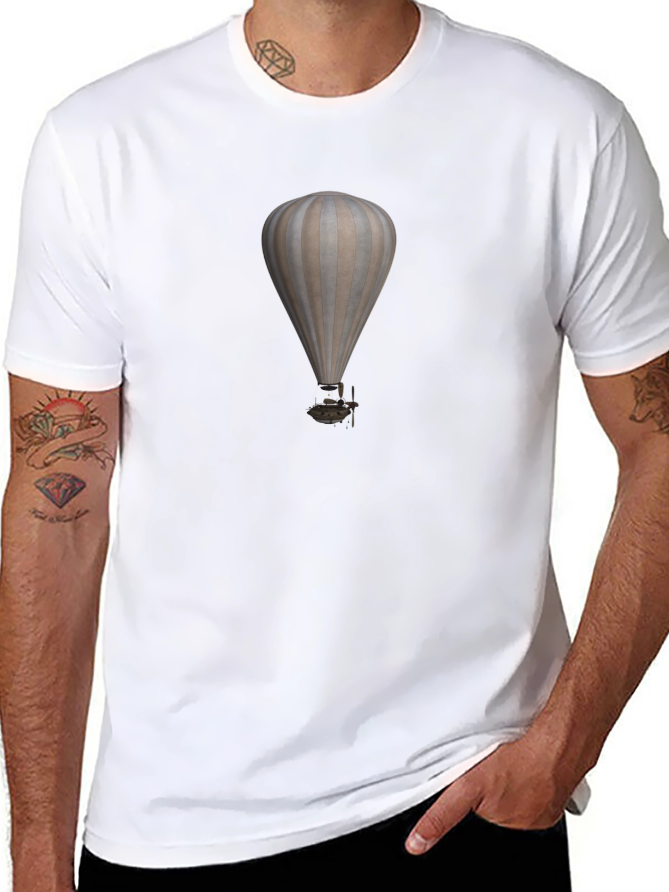 Air Balloon Graphic Tee - Modern Style