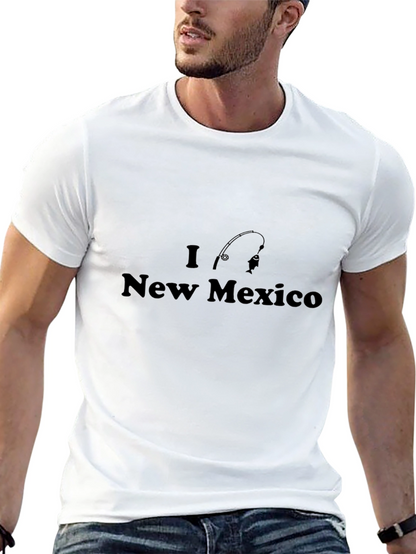 I Love New Mexico Fishing Black T-Shirt