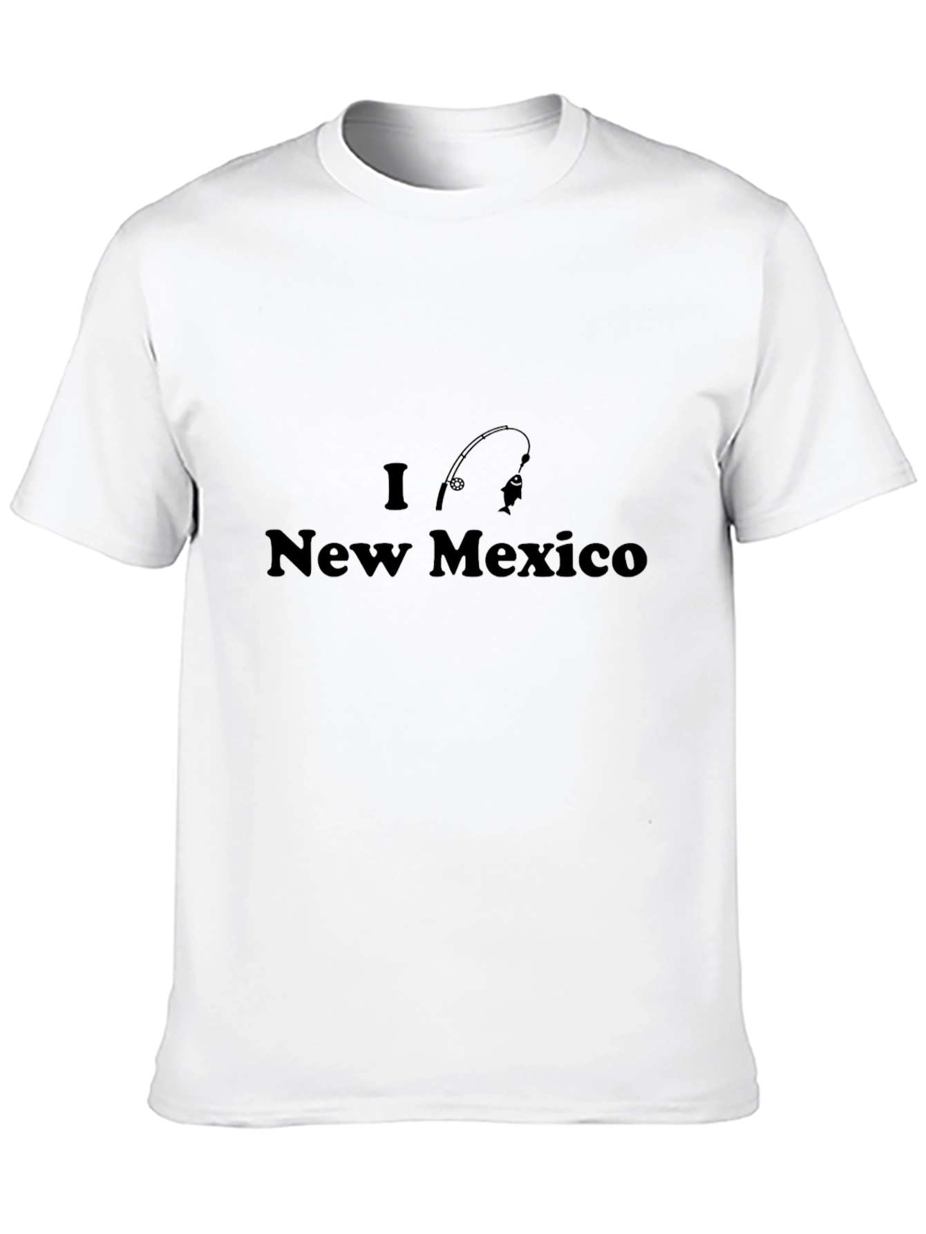I Love New Mexico Fishing Black T-Shirt