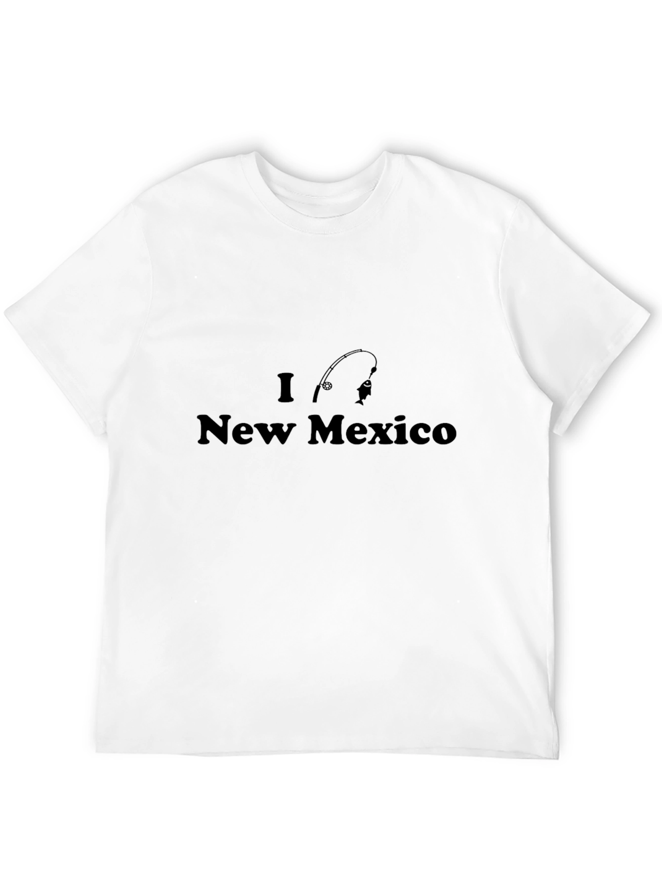 I Love New Mexico Fishing Black T-Shirt