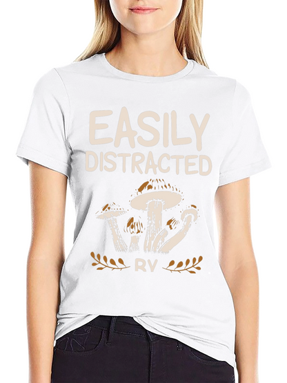 Easily Distracted RV Mushroom Graphic Tee