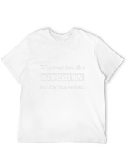 Bitcoin Rules Black Graphic Tee - Crypto Currency Fashion