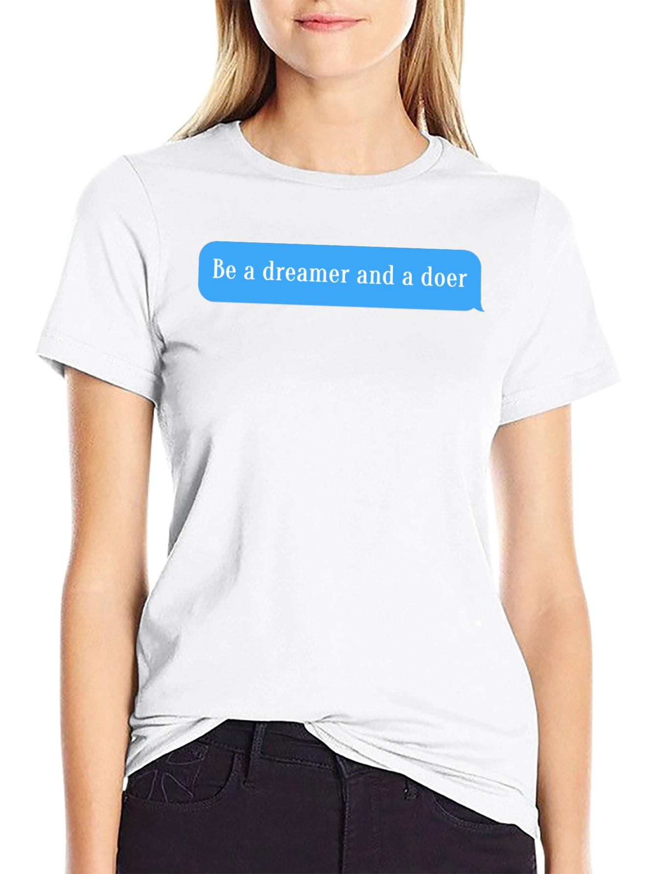 Dreamer & Doer Black Graphic Tee - Motivational T-Shirt