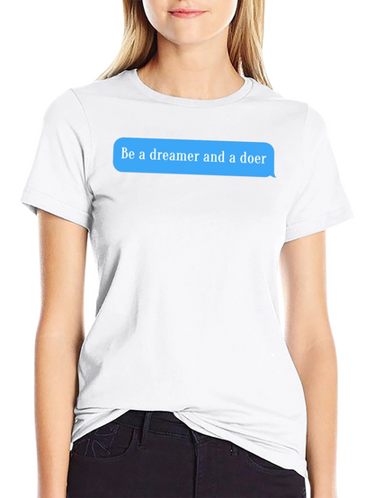 Dreamer & Doer Black Graphic Tee - Motivational T-Shirt