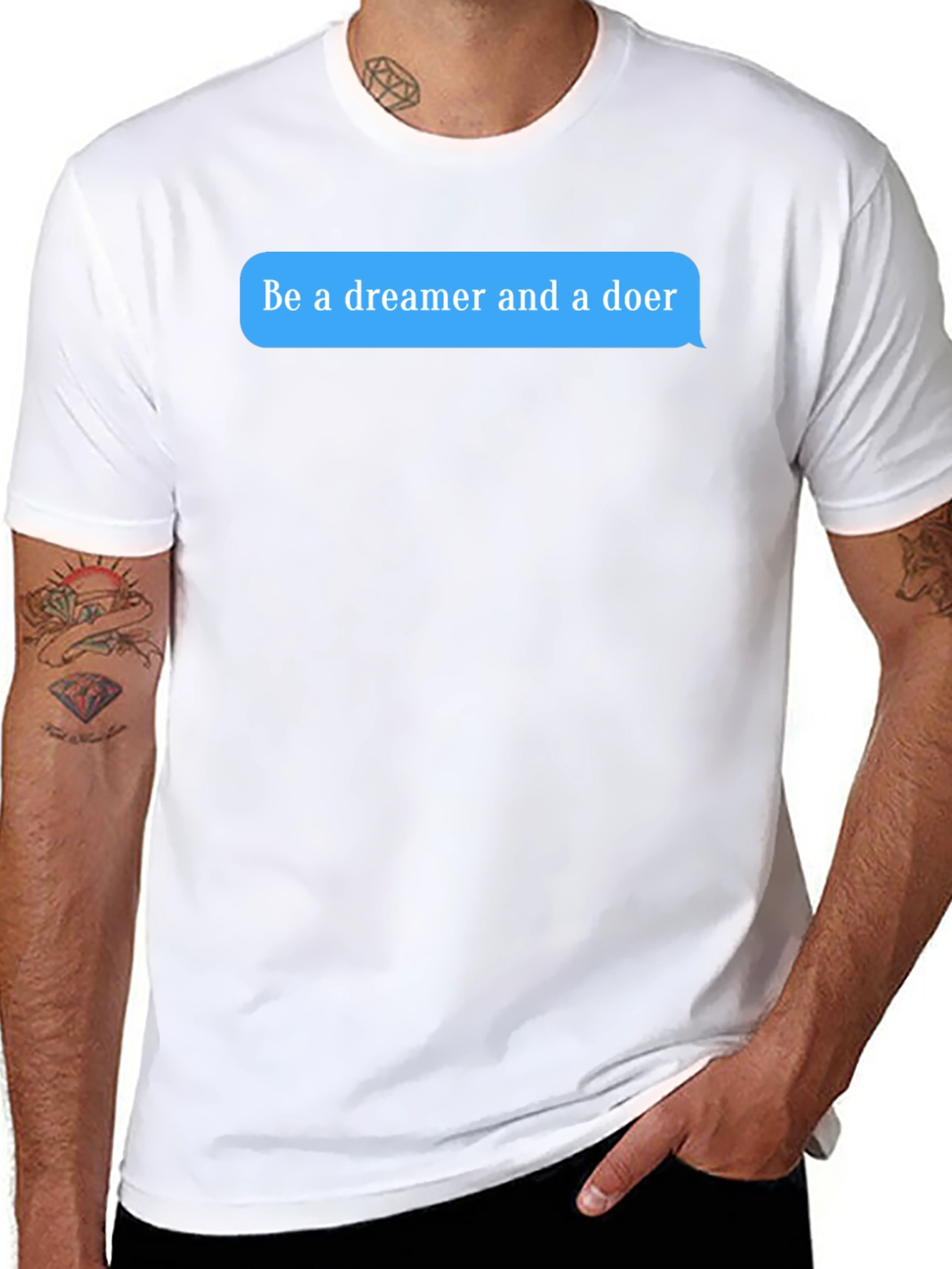 Dreamer & Doer Black Graphic Tee - Motivational T-Shirt