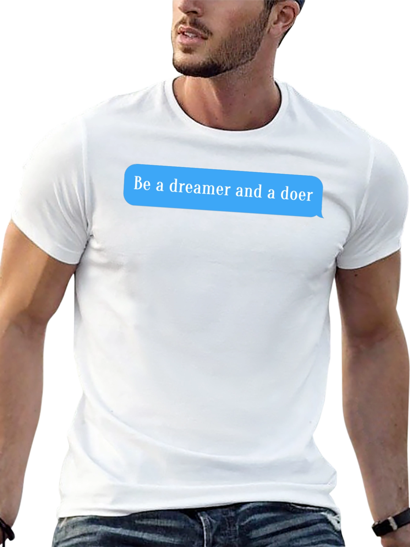 Dreamer & Doer Black Graphic Tee - Motivational T-Shirt
