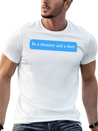 Dreamer & Doer Black Graphic Tee - Motivational T-Shirt