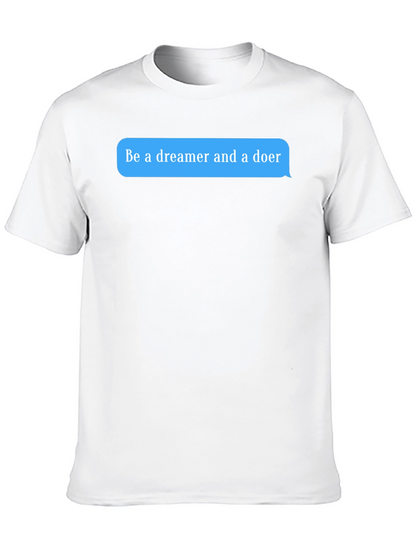 Dreamer & Doer Black Graphic Tee - Motivational T-Shirt