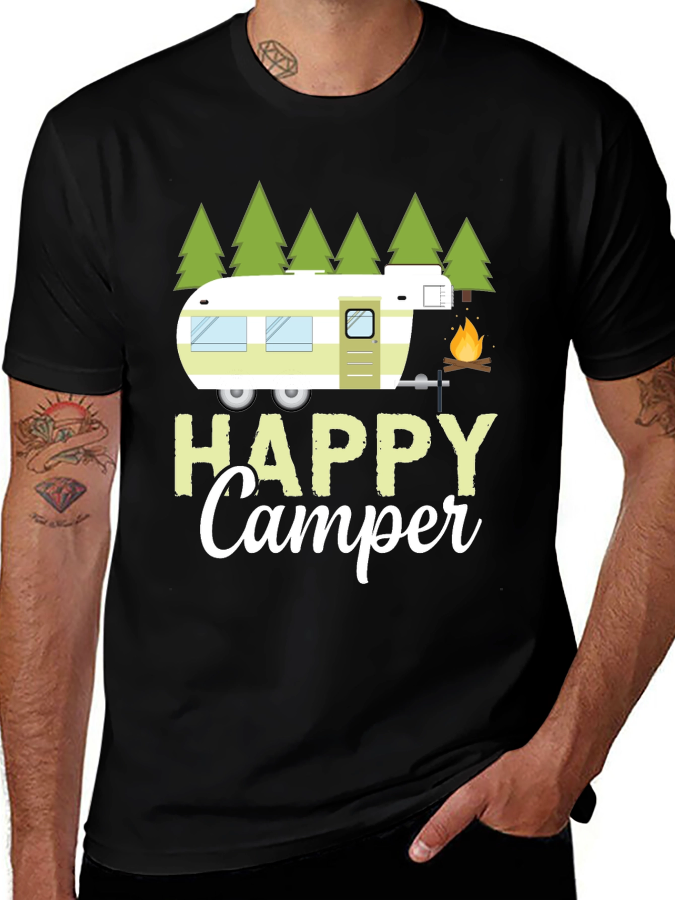 Happy Camper T-Shirt - Camping Adventure Tee