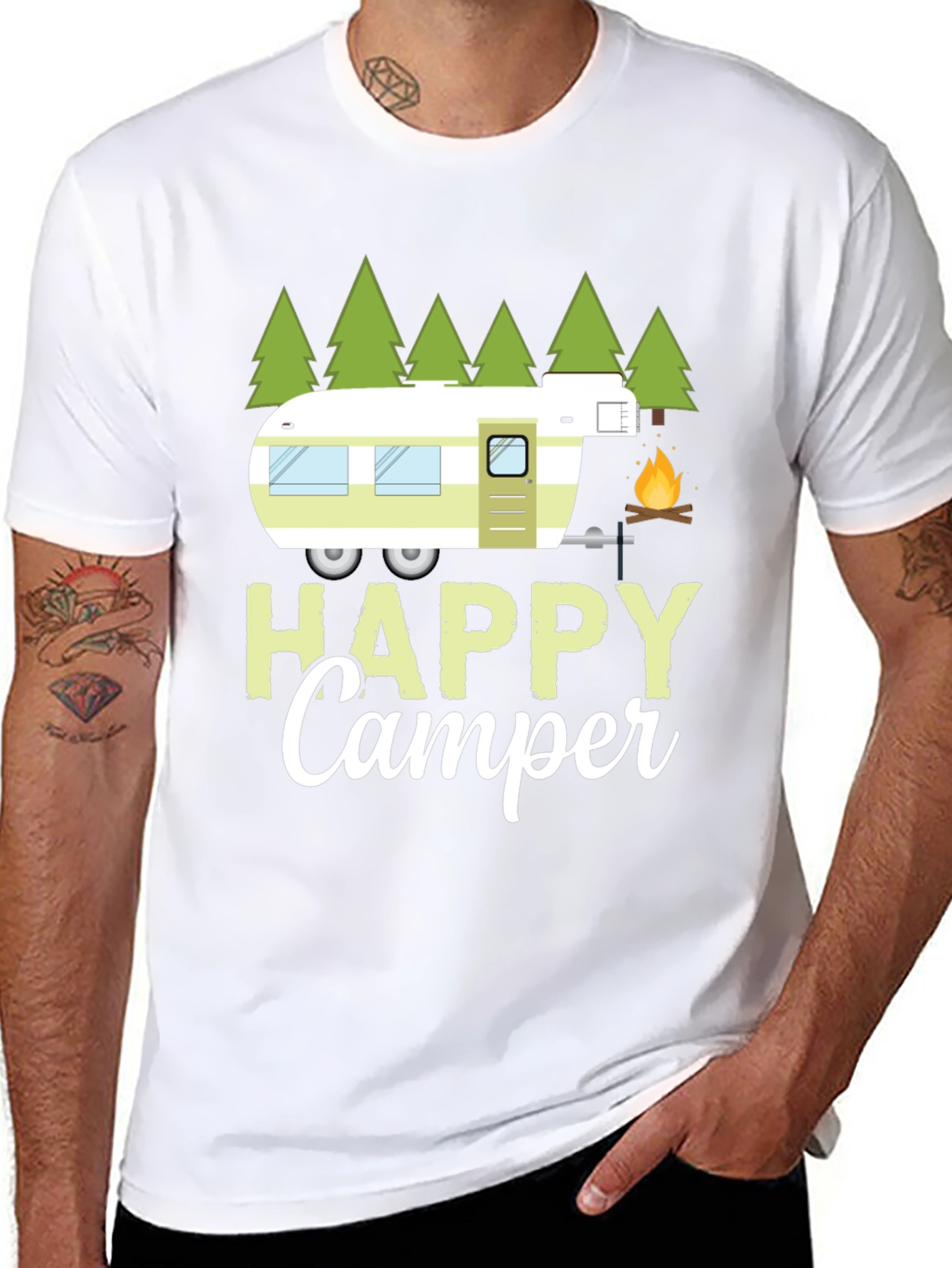Happy Camper T-Shirt - Camping Adventure Tee