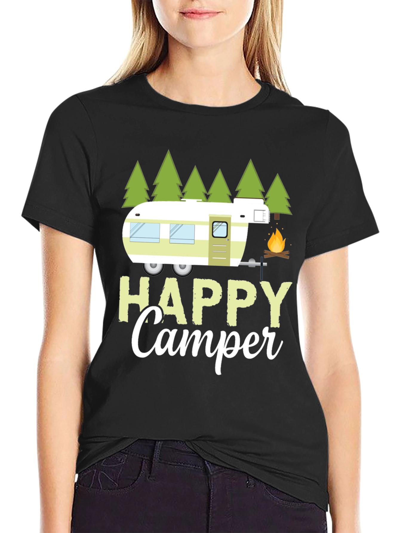 Happy Camper T-Shirt - Camping Adventure Tee