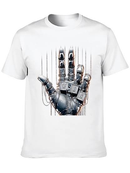 Chrome Hand Graphic Tee - Win Design T-Shirt