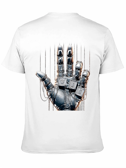 Chrome Hand Graphic Tee - Win Design T-Shirt