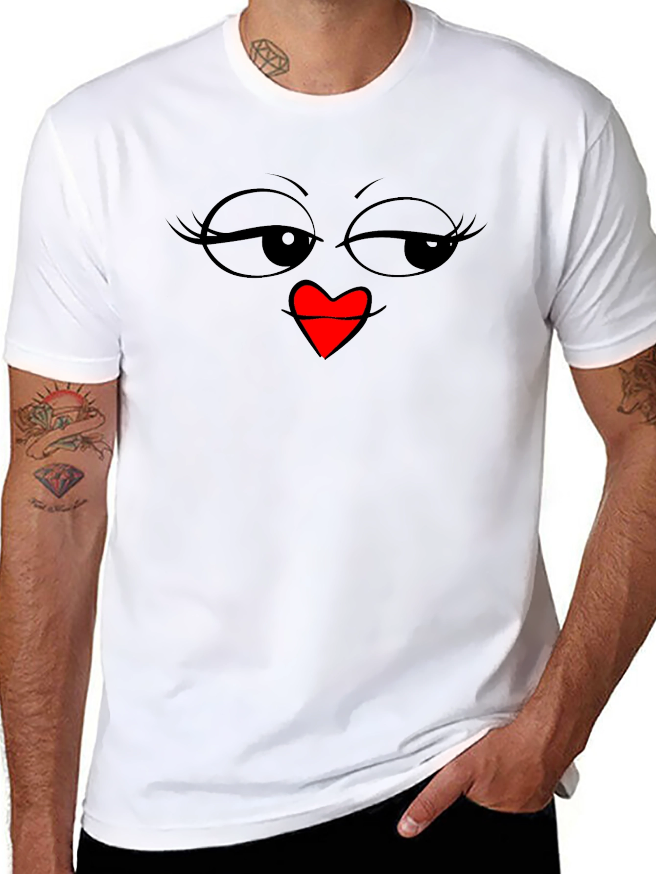 Winking Heart Face Graphic Tee