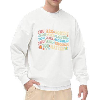Retro Positive Vibes Typography Pullover