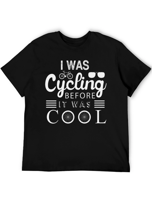 Cycling Before Cool Black T-Shirt
