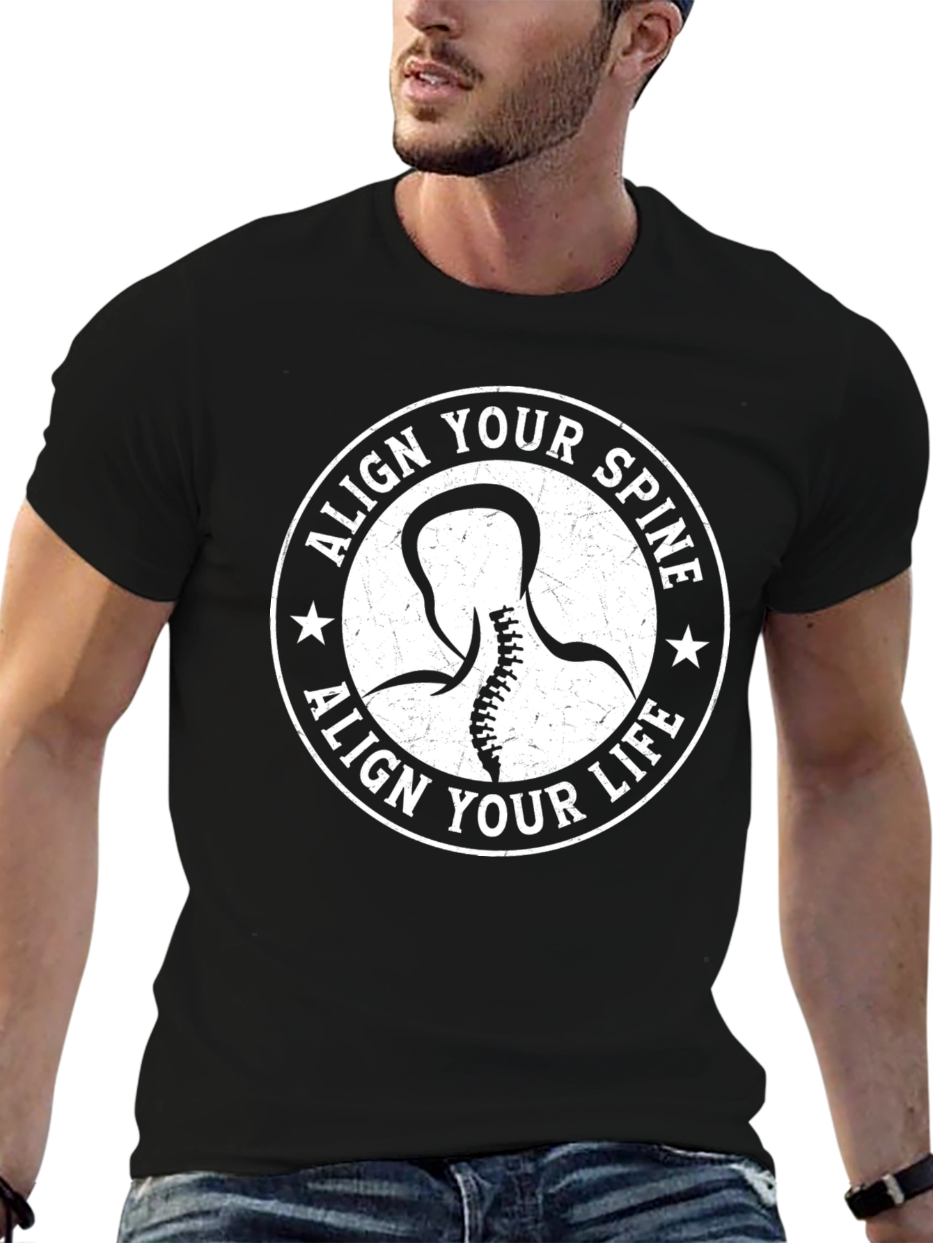 Align Your Spine Align Your Life Graphic T-Shirt