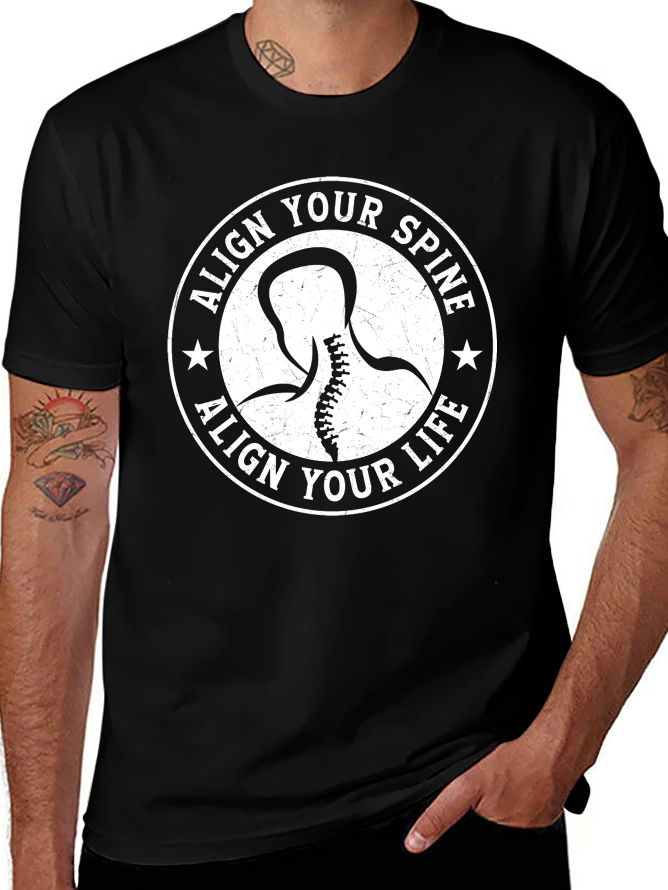 Align Your Spine Align Your Life Graphic T-Shirt