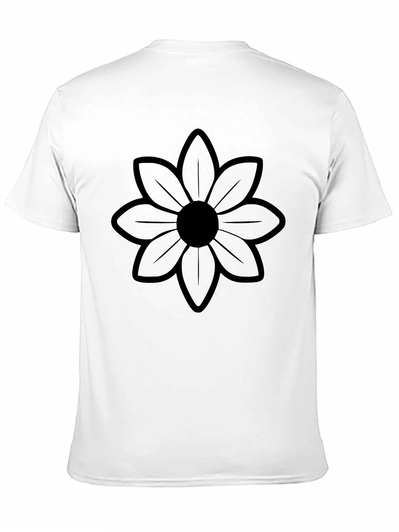 Black Flower Graphic Tee - Mens Stylish Casual Shirt