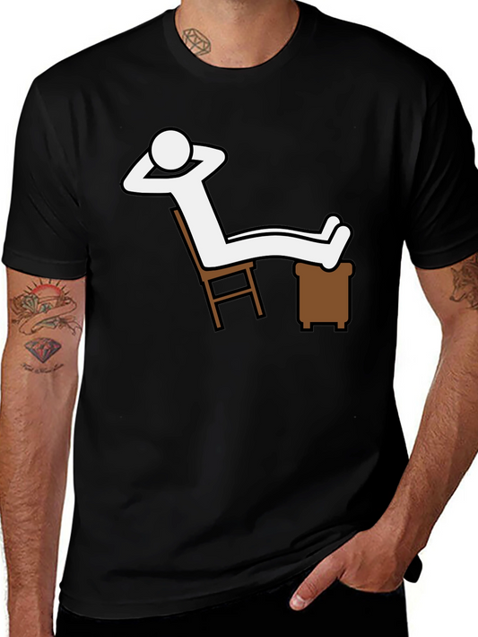 Relaxing Stick Figure Graphic T-Shirt - Comfy Casual Wear