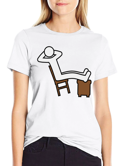 Relaxing Stick Figure Graphic T-Shirt - Comfy Casual Wear