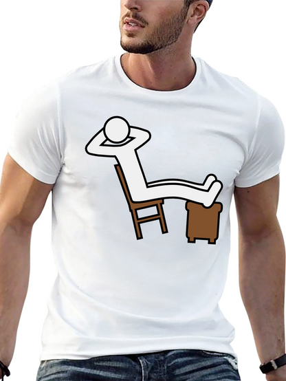 Relaxing Stick Figure Graphic T-Shirt - Comfy Casual Wear