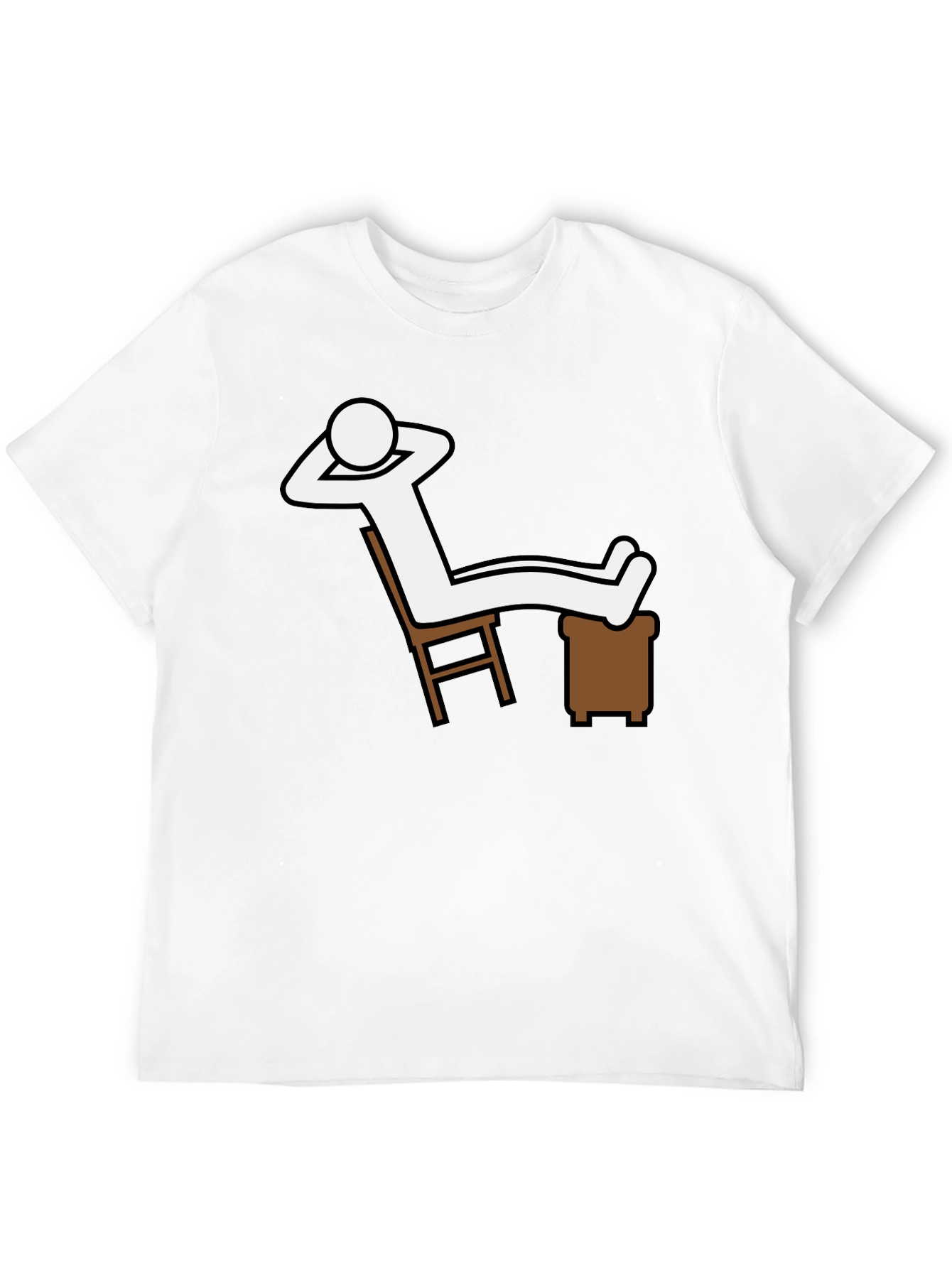 Relaxing Stick Figure Graphic T-Shirt - Comfy Casual Wear