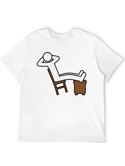 Relaxing Stick Figure Graphic T-Shirt - Comfy Casual Wear