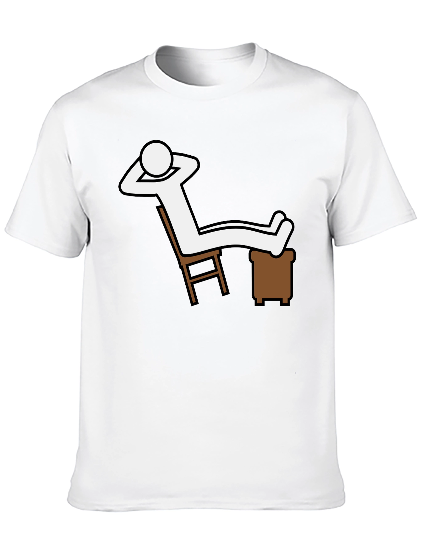 Relaxing Stick Figure Graphic T-Shirt - Comfy Casual Wear
