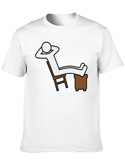 Relaxing Stick Figure Graphic T-Shirt - Comfy Casual Wear