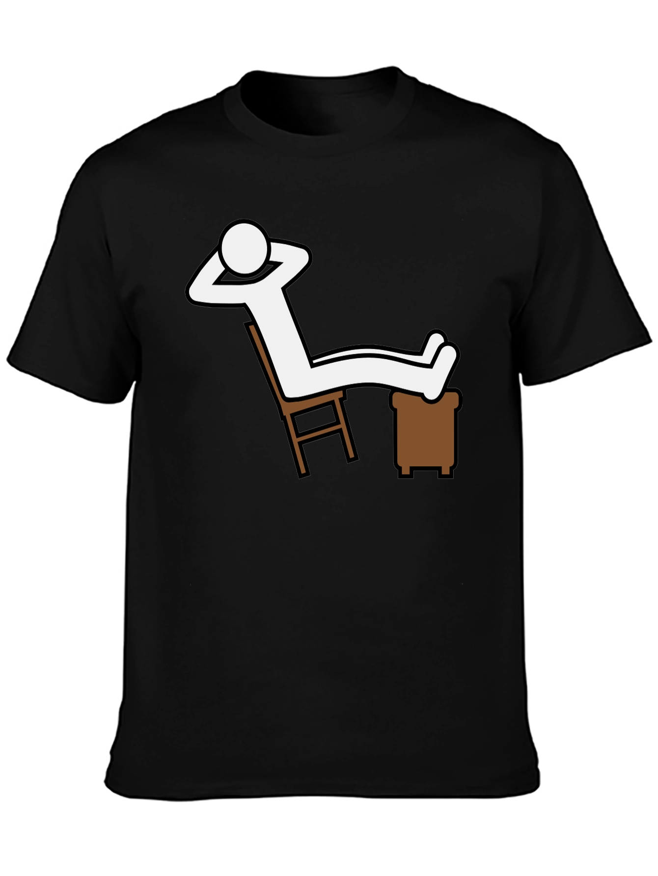 Relaxing Stick Figure Graphic T-Shirt - Comfy Casual Wear