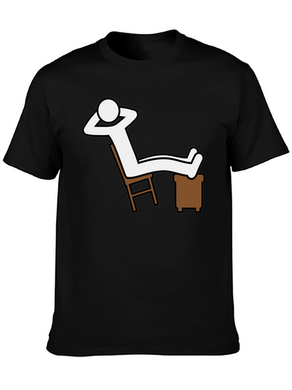 Relaxing Stick Figure Graphic T-Shirt - Comfy Casual Wear