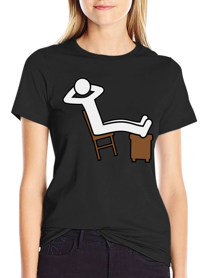 Relaxing Stick Figure Graphic T-Shirt - Comfy Casual Wear