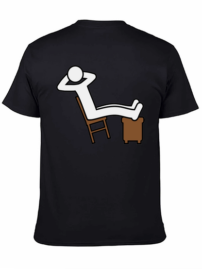 Relaxing Stick Figure Graphic T-Shirt - Comfy Casual Wear