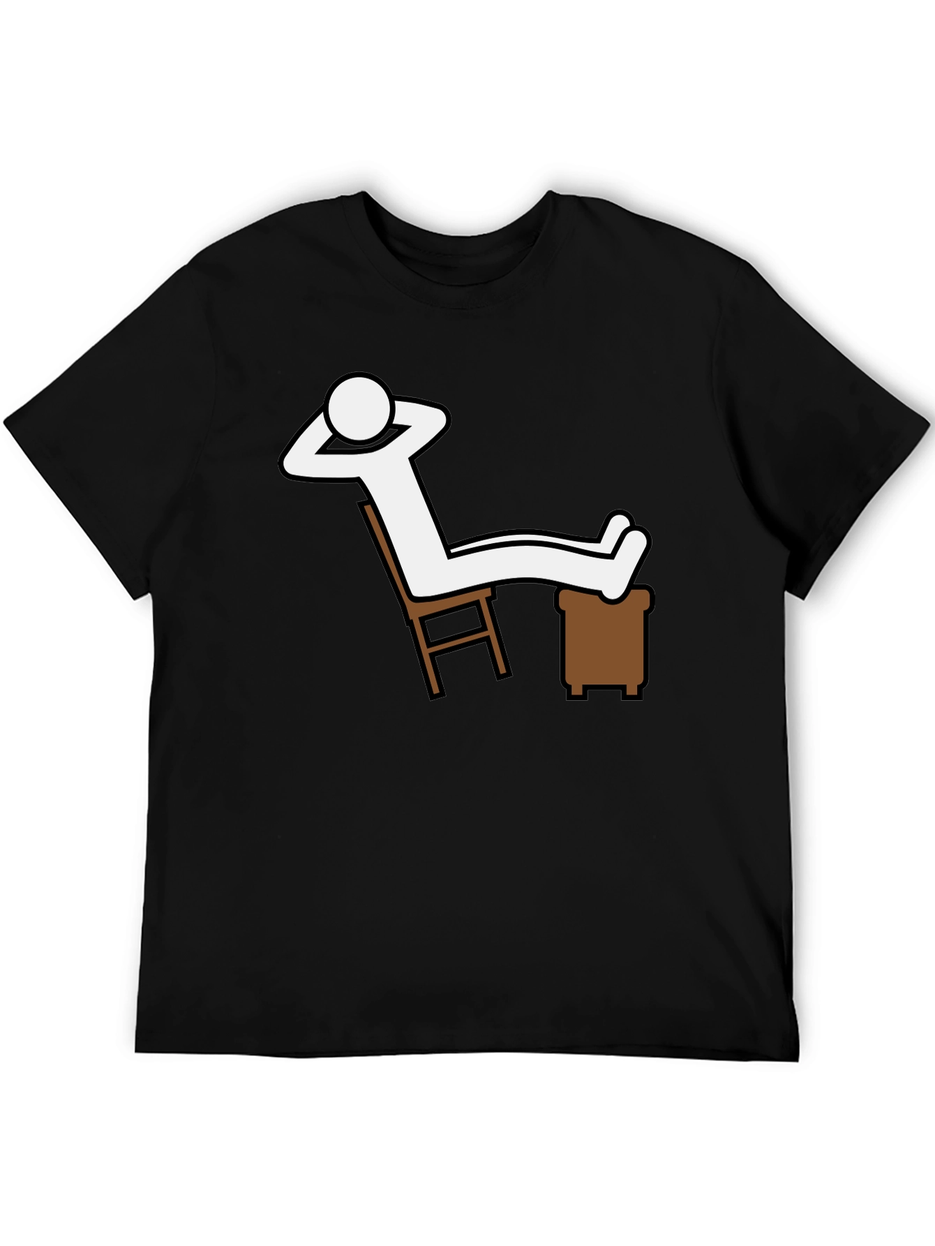 Relaxing Stick Figure Graphic T-Shirt - Comfy Casual Wear