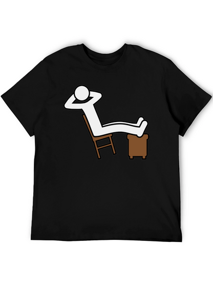 Relaxing Stick Figure Graphic T-Shirt - Comfy Casual Wear