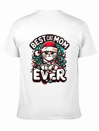 Best Cat Mom Ever Christmas Tee