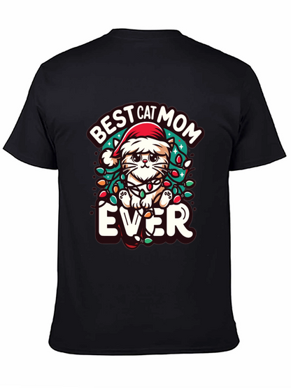 Best Cat Mom Ever Christmas Tee